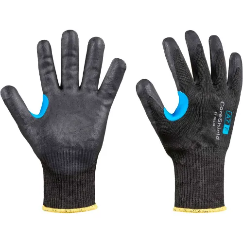 PIP 34-8743/L MaxiFlex Cut 2 Non Touch Screen Compatible Cut by ATG Black  Micro-Foam Nitrile Coated Cut Resistant Gloves