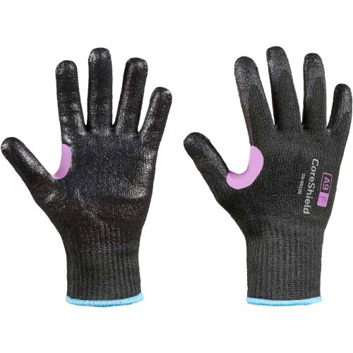 CoreShield® 29-0910B/8M Cut Resistant Gloves, Smooth Nitrile Coating, A9/F, Size 8