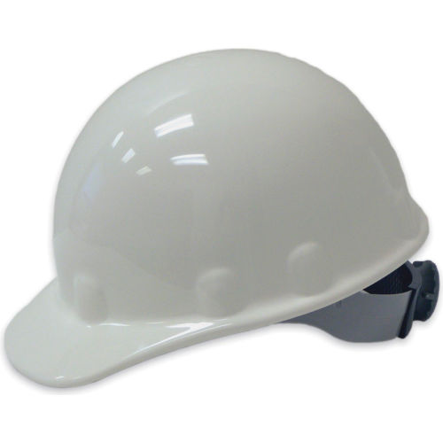 Honeywell FibreMetal® Cap Style Hard Hat, Ratchet Suspension, White, HDPE, E2 Series