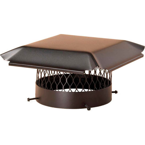 HY-C Draft King CBO16 Single Flue Chimney Cap Bolt-On 16" Round Black Galvanized Steel