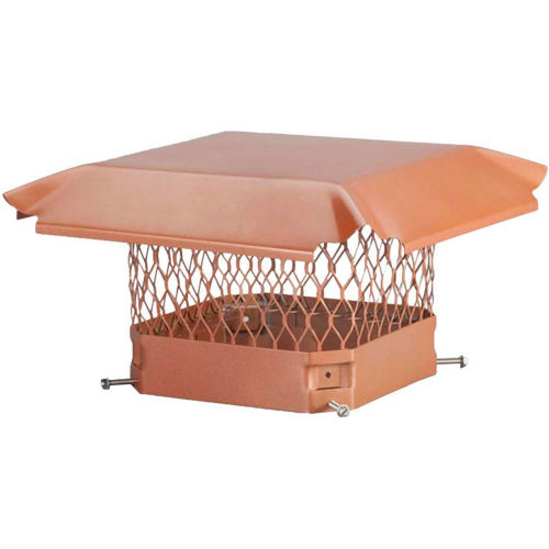 HY-C Draft King CP913 Single Flue Chimney Cap Bolt-On 9"L x 13"W Copper