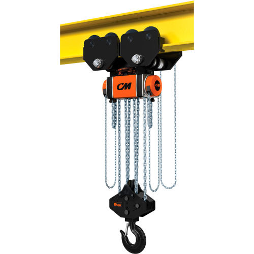 CM Hurricane 360° Hoist & Trolley Combo Geared 15 Ton Capacity, 20' LIft