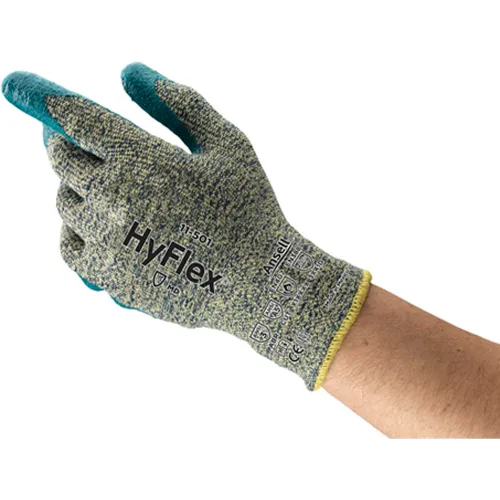 Ansell HyFlex 15 Gauge DuPont Kevlar Cut Resistant Gloves With Foam Nitrile  Coated Palm