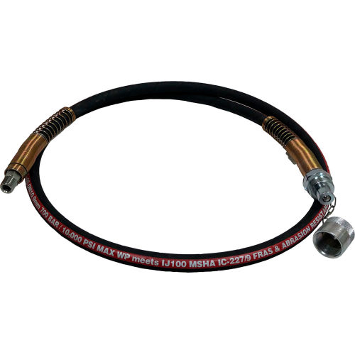 Ryco Hydraulic Jack Hose Assembly, 3/8 In X 180 In 10K PSI 3/8 MQC+MP