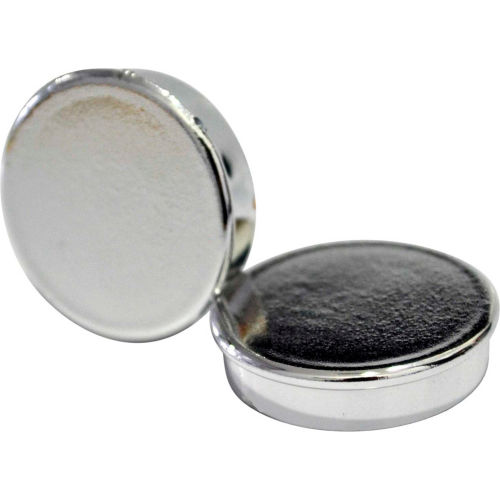 MasterVision Super Silver Magnets, 1" Diameter, Pack of 10