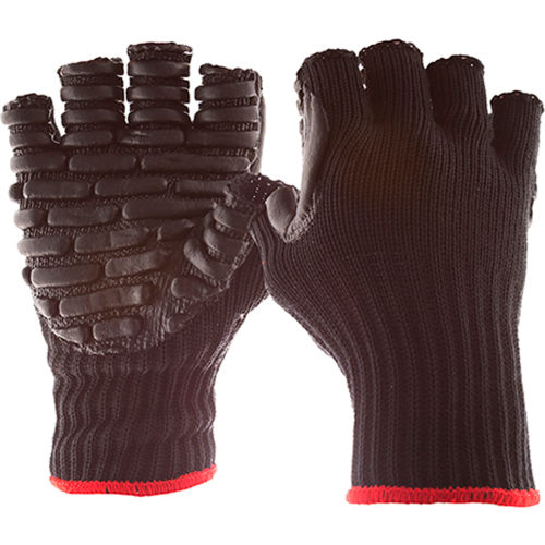 Impacto Blackmaxx Touch Med Vibration Reducing Glove, Elastic Knit, Flexible Pad On Palm & Fingers