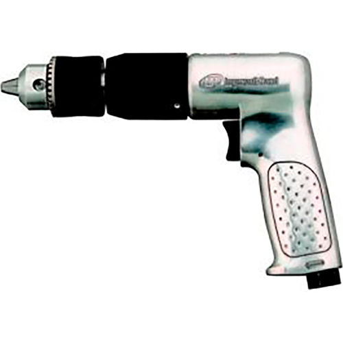 Ingersoll Rand Heavy Duty Reversible Pistol Grip Air Drill, 3/8&quot; Chuck, 2000 RPM