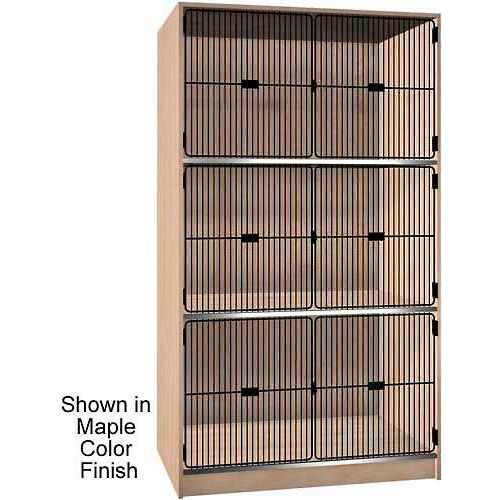 Ironwood 3 Compartment Black Grill Door 48-1/2" W Cabinet, Dixie Oak Color