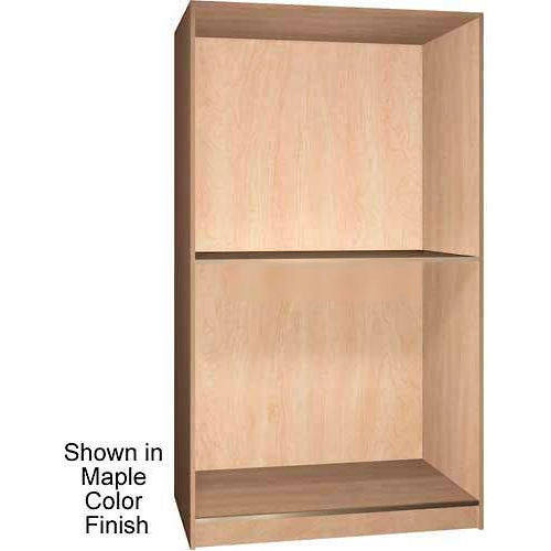 Ironwood 2 Compartment Open Storage Cabinet, Natural Oak Color