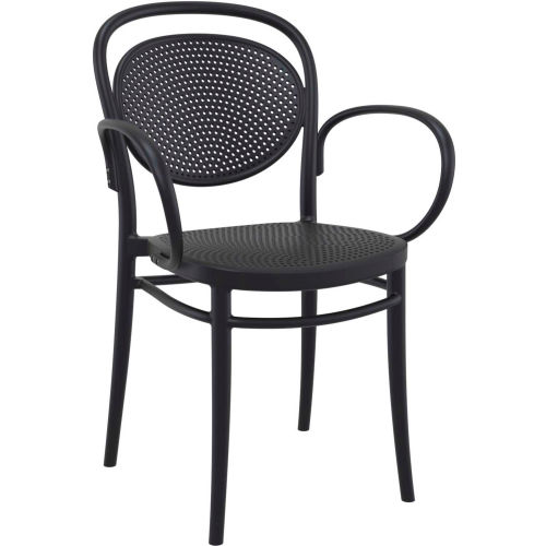 Siesta Marcel XL Resin Outdoor Arm Chair, Black