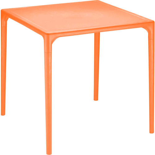 Siesta Mango 28" Square Resin Dining Table, Orange