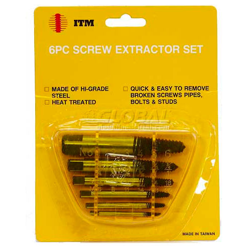 ITM 6 Pc. Screw Extractor Set