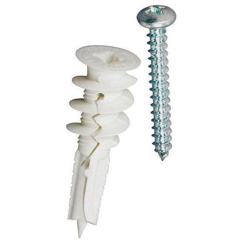 ITW E-Z Ancor 11353 - Twist-N-Lock 50 lb. Self-Drilling Drywall Anchor - Made In USA - Pkg of 6