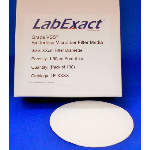 LabExact Grade VSS&#174; Glass Microfiber Filter 0.43 mm Thick, 2.4 cm Dia., 1.5 um, 100 PK