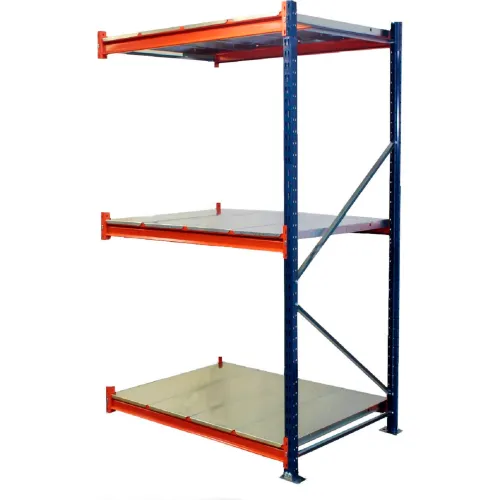 Mecalux Wide Span Shelving, Add-On Unit with Wire Decking 8'H x 8'W x 24''D, 3 Shelf Levels