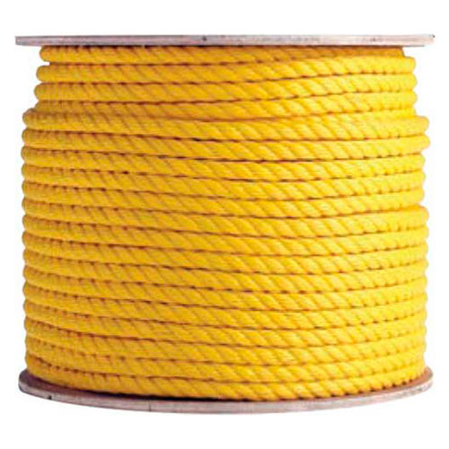 BOEN Polypropylene 3-Strand Rope YR-14600 - 1/4&quot; x 600' - 7 Lb. - Yellow
