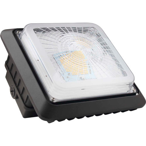 Commercial LED Square Canopy Lighting, 40W, 5000 Lumens, 5000K, IP65, UL, DLC Premium