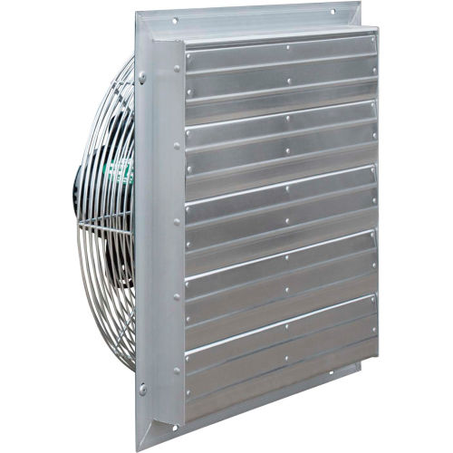 J&D Manufacturing 24" ES Shutter Fan W/ 10' Power Cord, 1/2 HP, Single Phase