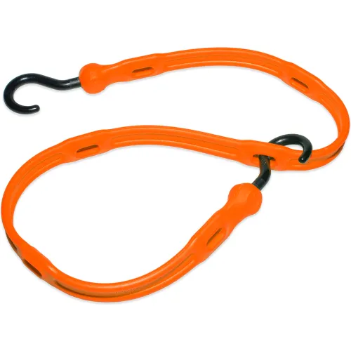 The Perfect Bungee Adjustable Strap, Nylon Hooks, 36"L, Safety Orange - Pkg Qty 48