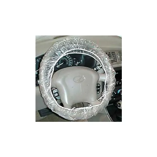 JohnDow Plastic Steering Wheel Covers, Clear - 500 Covers/Case - SWC-5