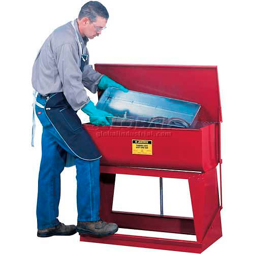 Justrite Floor Standing Rinse Tank, 22-Gallon, Red, 27220