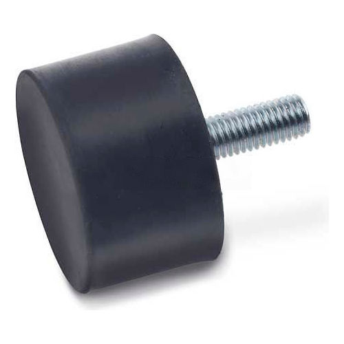 Vibration/Shock Absorption Mount, Threaded Stud, 1.00" Dia, .50"H, 1/4-20 Thread