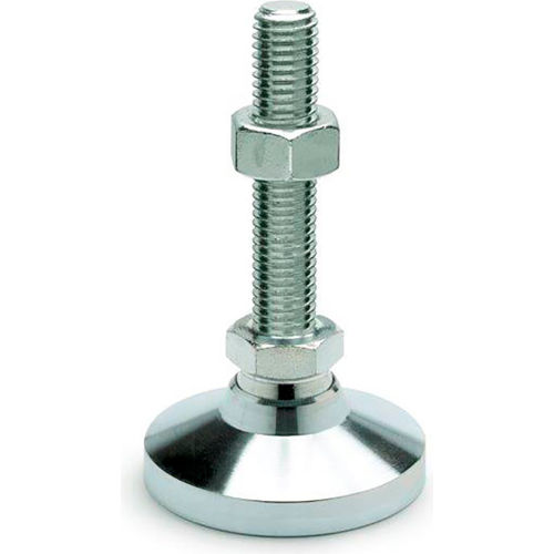 J.W. Winco GN343.2 Steel Leveling Feet, Threaded Stud, 1.26