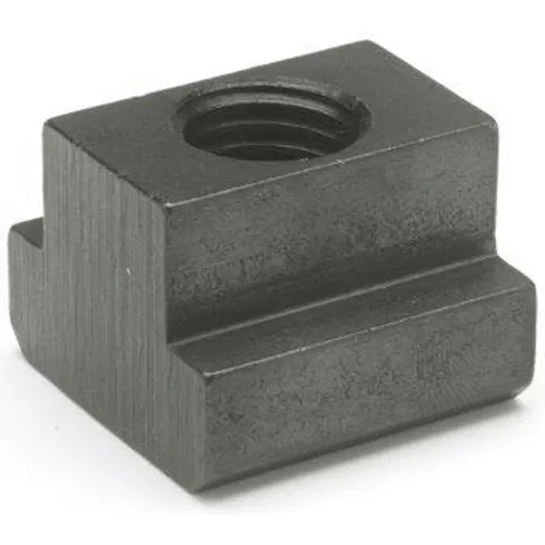 J.W. Winco DIN 508 TSlot Nuts, Steel, Blackened, M6, 1/2"W x 3/8"H