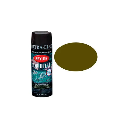 Krylon Camouflage With Fusion For Plastic Paint Olive Drab - K04293007 -  Pkg Qty 6
