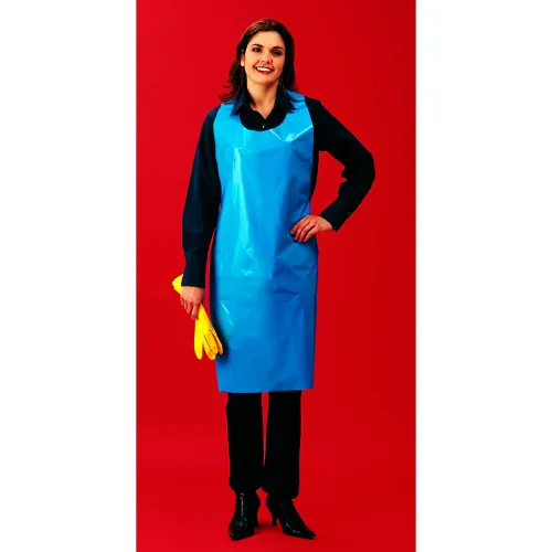 Blue Polyethylene Apron, 1.25 mil, 28 x 46, 1000/Case