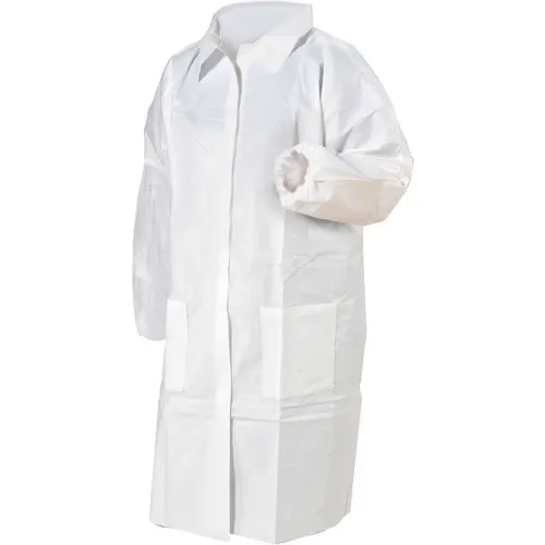 KeyGuard® Lab Coat, Pockets, Elastic Wrists, Snap Front, Single