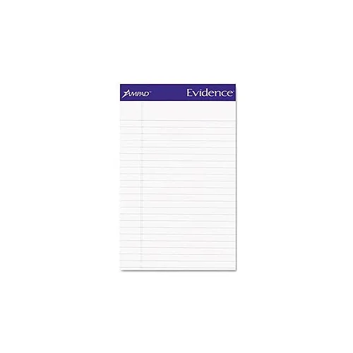 Ampad Evidence Recycled Writing Pads PAD,PERF,5X8,WHT,50SH,RCY (Pack of5)