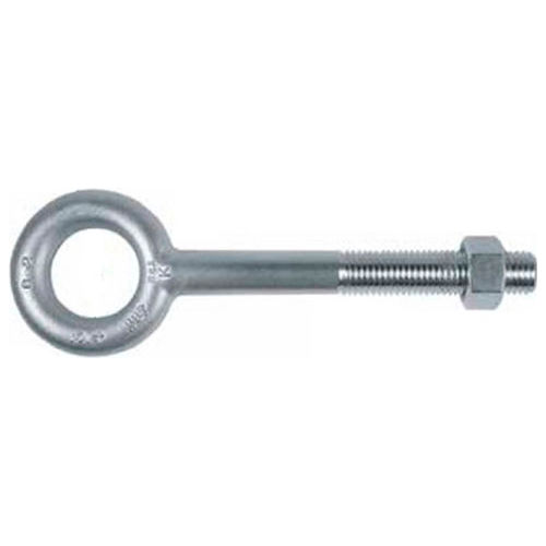 Nut Eyebolt - 1/4-20 x 2"L - 1/2" I.D. - 1" O.D. - Plain Pattern - Carbon Steel