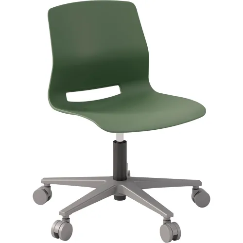 KFI Studios Imme Armless Stacking Task Chair w/Casters, Polypropylene ...