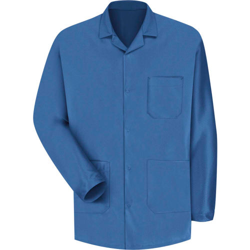 Red Kap® Unisex ESD/Anti-Static Counter Jacket, Electronic Blue, Polyester/Nylon, M