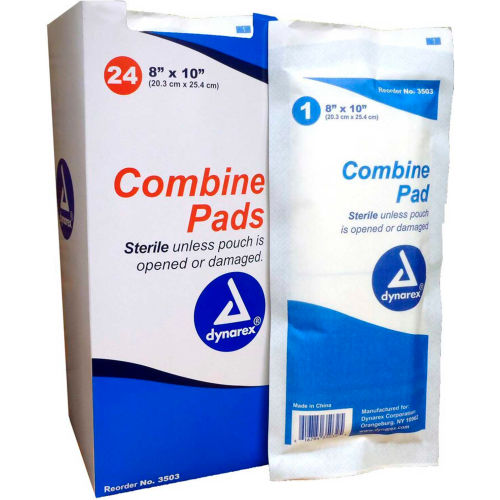 Kemp USA Combine/ABD Pads Sterile 8X10, 24 PCS