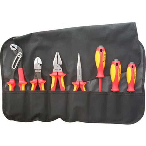 KNIPEX® 9K 98 98 27 US 7 Pc Pliers / Screwdriver Insulated Tool Set 1,000V,  Nylon Pouch