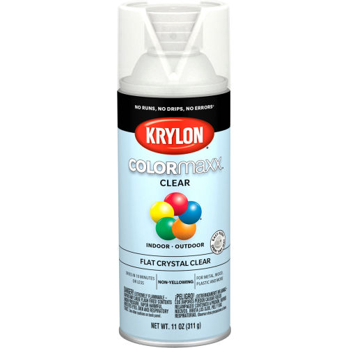 Krylon® Colormaxx™ Paint & Primer, 11 oz., Flat Crystal Clear Pkg Qty 6
