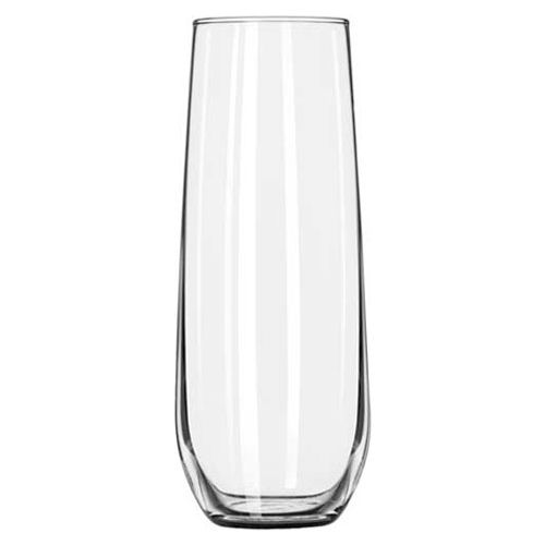 Libbey Glass 228 - Glass 8.5 Oz., Stemless Flute, 12 Pack