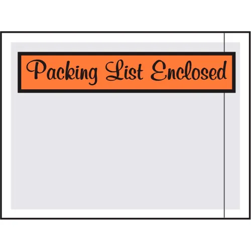 Panel Face Envelopes, "Packing List Enclosed" Print, 41/2"L x 6"W