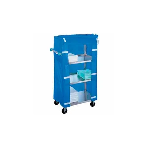 Lakeside® 332 Stainless Steel Linen Service Cart with Nylon Cover