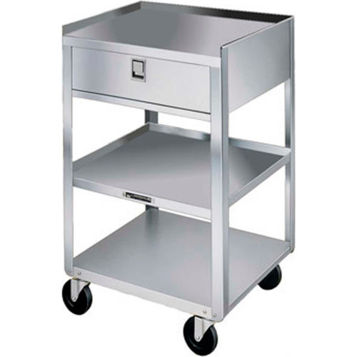 Lakeside&#174; 356 Stainless Steel Equipment Stand, 3 Shelves, 1 Drawer, 300 lbs. Capacity