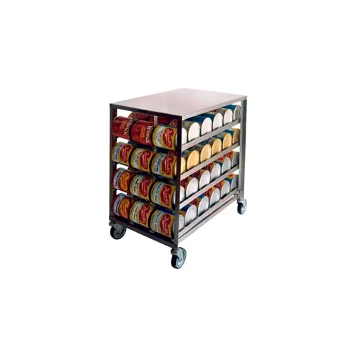 Lakeside 458 Stainless Steel Mobile Can Rack (72 #10-can Capacity)