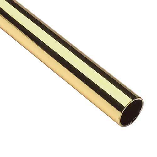 Lavi Industries, Tube, 1&quot; x .050&quot; x 8', Polished Brass