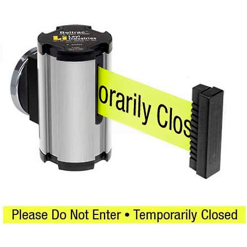 Lavi Industries Retractable Belt Barrier, Satin Case W/7' Neon