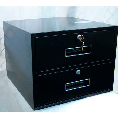 Fenco Two Drawer With KeyLocks P-31-A - 18"W x 19"D x 13-7/8"H Champagne