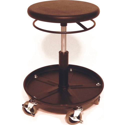 ShopSol Round Welding Stool with Tray - 15.5&quot; to 20.5&quot;H Adjustment
