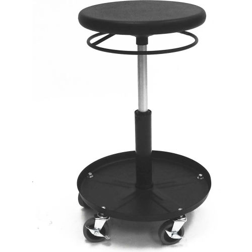 ShopSol Round Welding Stool with Tray - 19.5&quot; to 26.5&quot;H Adjustment