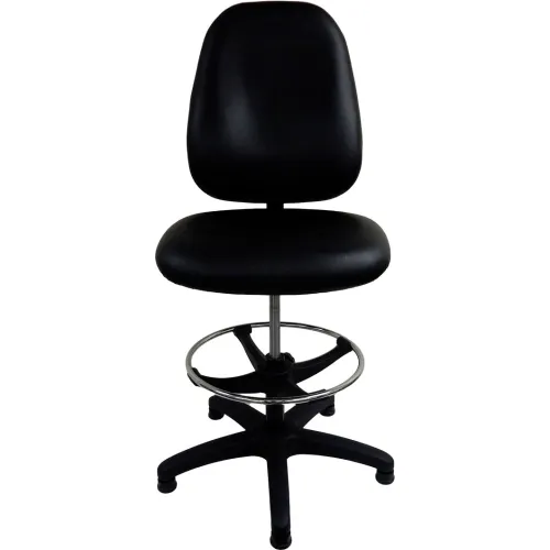 Shopsol™ Workbench High Back Chair w/ Adjustable Footring & NonMarking