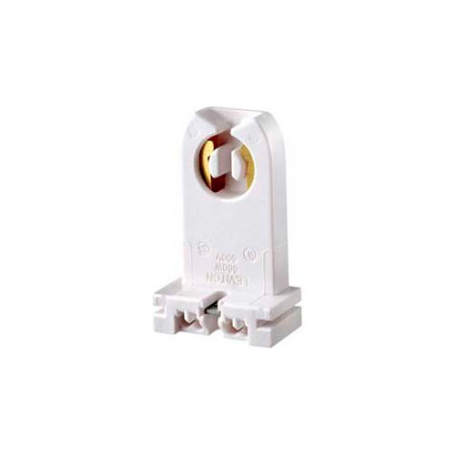 Leviton 390-1 Portalampada Fluorescente Standard – Base Media Bi-Pin – Montaggio A Vite – Bianco – 600V 660W
